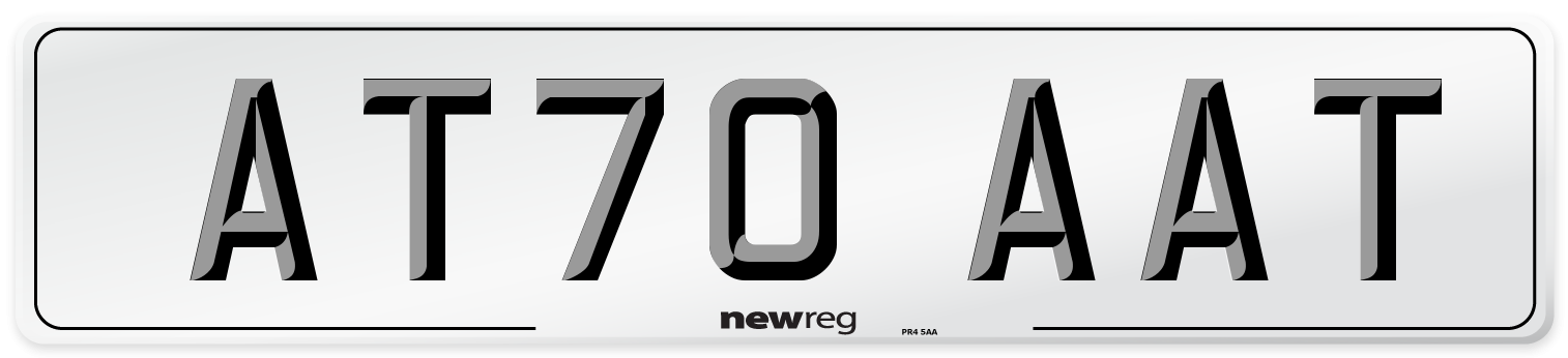 AT70 AAT Number Plate from New Reg